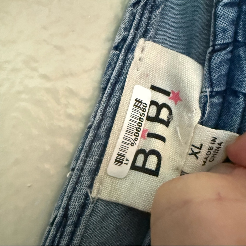 BiBi Denim Blue Ruffled Blouse - Picture 2 of 5
